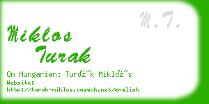 miklos turak business card